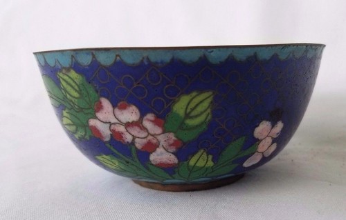 Antique Chinese Enameled Cloisonne Small Trinket Bowl/Cup - Picture 4 of 7