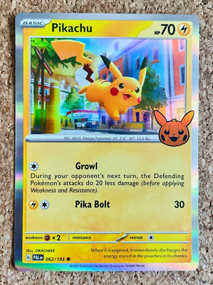 Why does my pikachu card has a pumpkin mark on it? / what does it