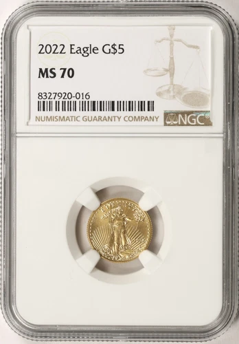 2022 $5 Gold 1/10 oz American Eagle NGC MS70