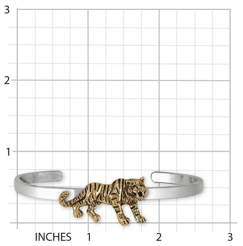 Tiger Bracelet 14k Gold Vermeil Handmade Tiger Jewelry  TIG2-CBVM - 第 3/3 張圖片