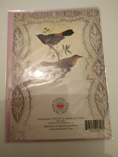 Papaya Art "Each Friend Represents A World " Birthday Greeting Blank Card - Picture 2 of 2
