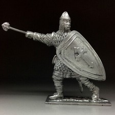 Tin Toy soldiers Russian princely combatant 13-14 centuries 54mm 1/32 metal