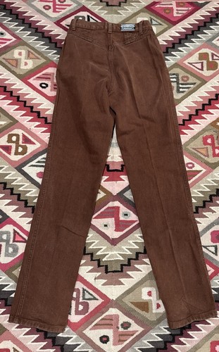 Vintage Rocky Mountain Rockies Jeans Women's 26/3 Brown High Rise Tall 32” Patch - Picture 2 of 11