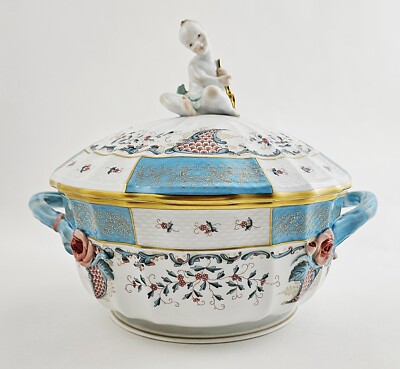 Herend Cornucopia Soup Tureen with Cherub | eBay