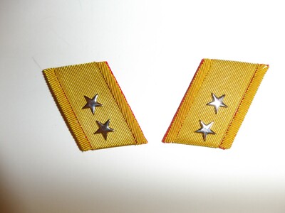e3663p WW2 Japan Japanese Army Rank Lieutenant General 2 star pair