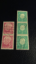 Bund : 1951/59 " Freimarken Heuss " Mi. 125/302 senkrechte gest. Einheit !