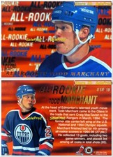 ULTRA FLEER 1995 TODD MARCHANT EDMONTON OILERS RARE MINT ALL ROOKIE TEAM 8/10