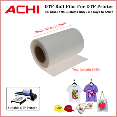 11.8'' DTF Printer Transfer Roll Film 11.8inx328ft DTF Premium Cold Peel Film US