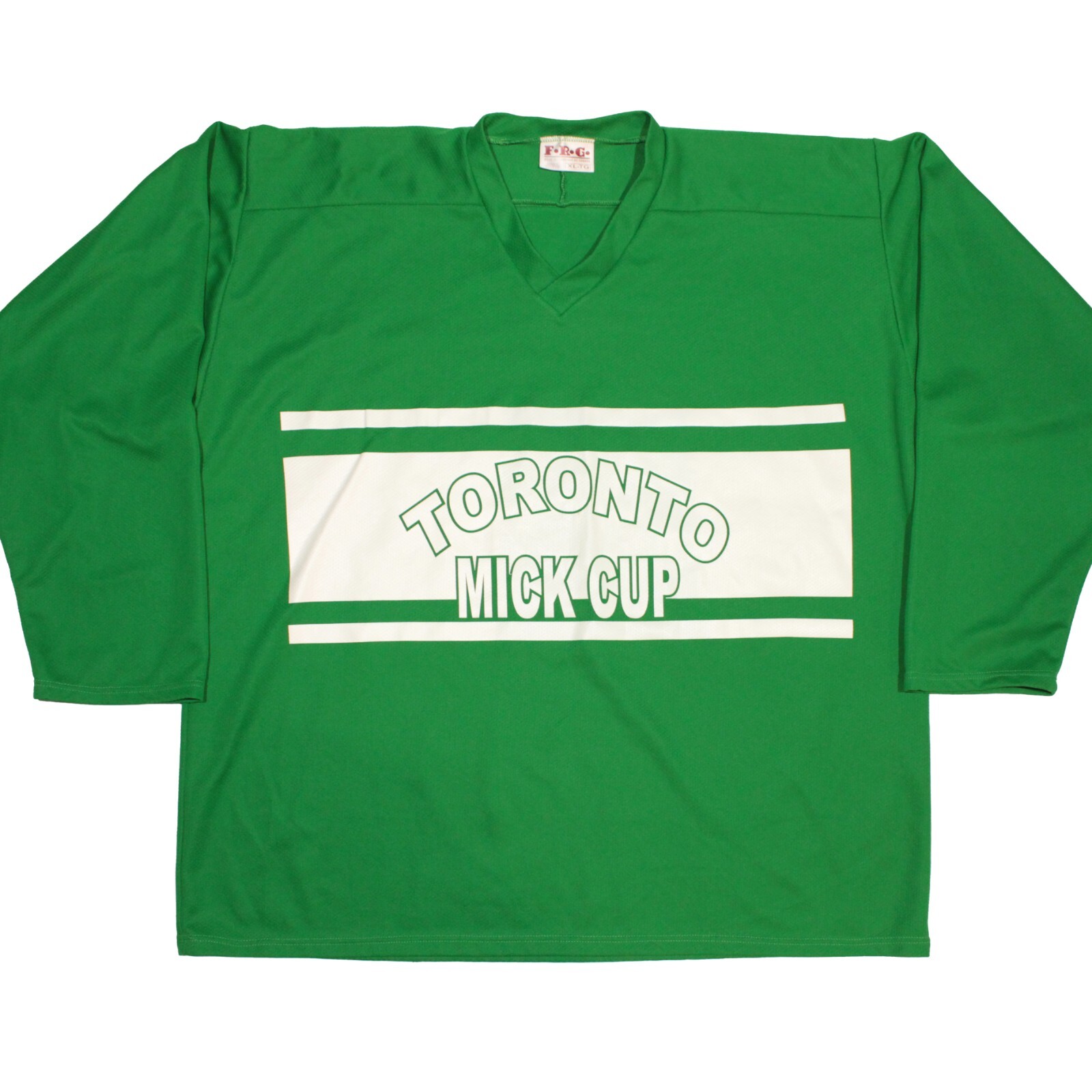 Vintage TORONTO Mick Cup Hockey Jersey size XL Green St Pats Day
