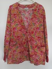 Size L srub jacket by Peaches. Multi-color, see photos.