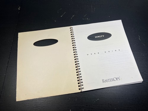 Vintage RARE 1992 Original RasterOps 24XLTV Graphics Card Owners Manual ...