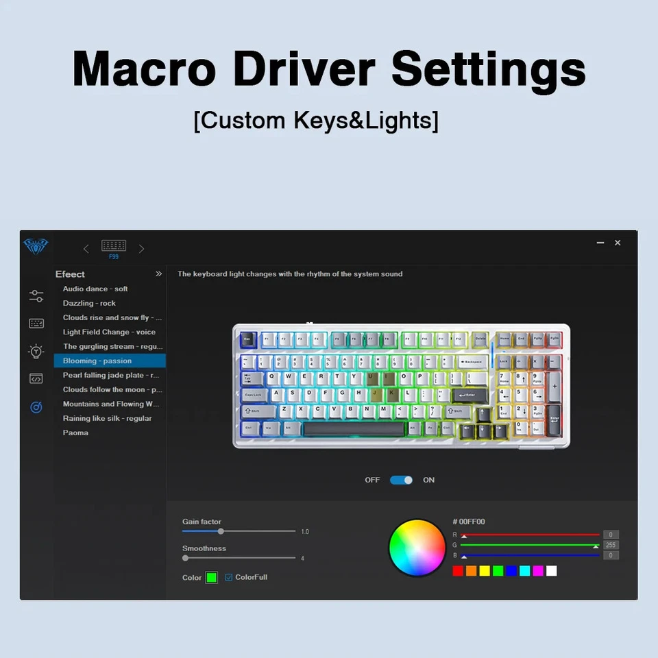 Hot Gaming Mechanical Keyboard Three Mode 2.4g Wireless Bluetooth Wired Hot Swap - Image 3 of 4