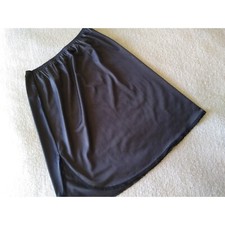 Vassarette 1163 Small Black Side Split Silky Nylon Half Slip Lace Hem Lingerie