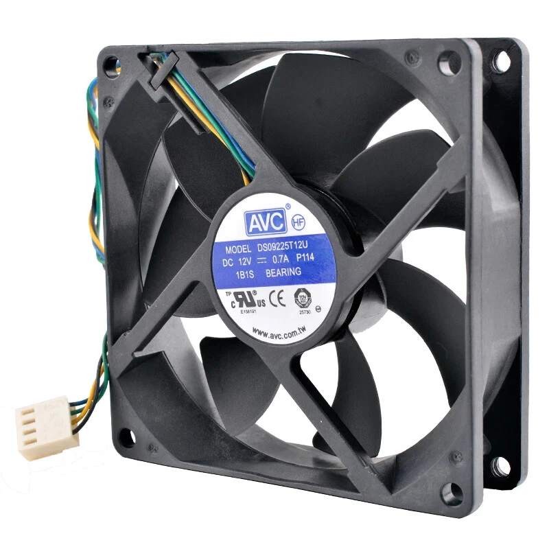 DS09225T12U 92mm 92x92x25mm DC12V 0.70A 4pin High speed axial flow cooling fan - Image 3 of 4