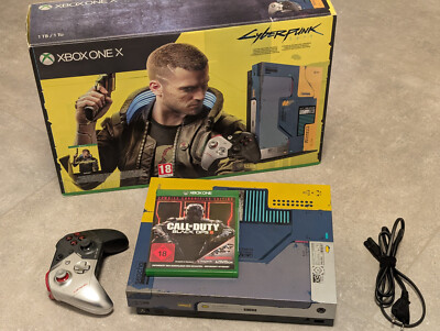 Microsoft xBox One X Limited Cyberpunk Edition OVP, Neuwertig, komplett