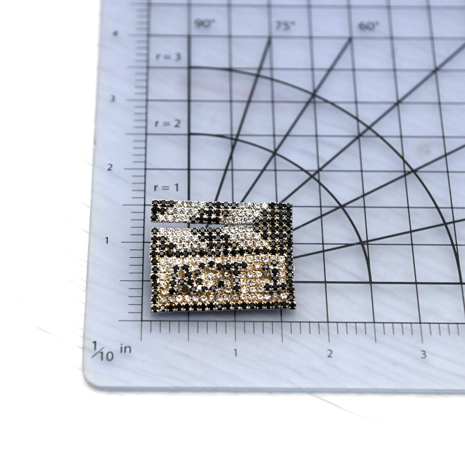 Vintage Clear Black Rhinestone Act 1 Movie Clappe… - image 3