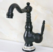 Black Oil Rubbed Brass Bathroom Kitchen Vessel Sink Faucet Mixer Tap snf659