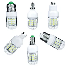 12V 24V 110V 220V LED Corn Light Bulbs 7W E27 E12 E26 E14 G9 5730 SMD 27LED Lamp