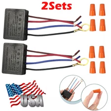 3 Way Touch Sensor Dimmer, Touch Lamp Repair Kit Control Module Replacement 2Set