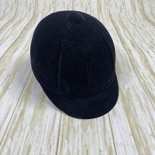 Capirole Flip Fold Size Large Black Velveteen Equestrian Horse Riding Helmet