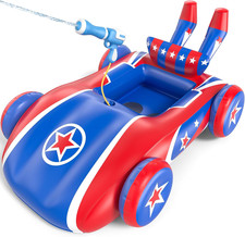 Kids Pool Floats with Water Gun, Car Toddler Inflatable Pool Toys for Kids Age 3