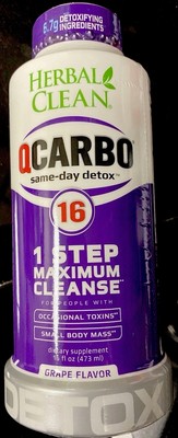 Herbal Clean QCarbo Dietary Supplement 16 fl oz - Grape Flavor