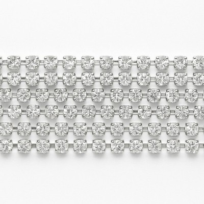 Fabrik Direkt Großhandel EIMASS  Premium Strass Kette Borte Kristall, 3575