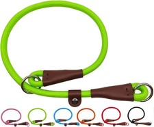 MayPaw Slip Collar Nylon Rope Adjustable for Dog 20 x 1/4, Green