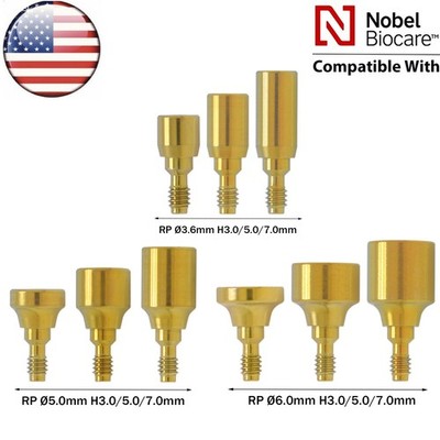 US Dental Nobel Healing Abutment RP Compatible Nobel Biocare Active  3.6/5.0/6.0