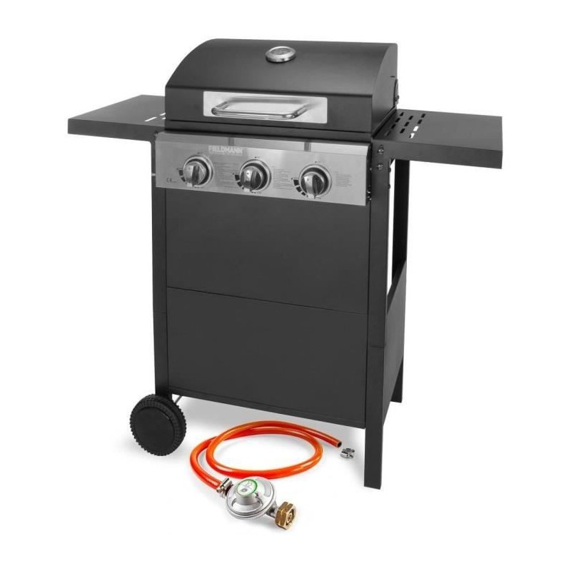 Gril Fieldmann FZG 3003 à charbon avec cuve émaillée et clapets d'aération réglables
