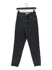 Topshop Women's Jeans W 26 in Black Cotton with Polyester Mom