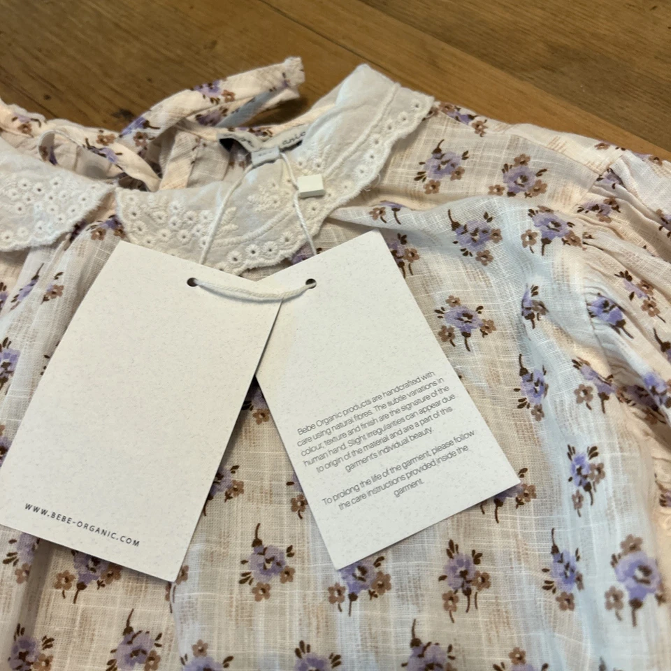 Top Bebe Orgánico 12 Floral Nuevo con Etiquetas Diseño Estilo Doen Foto 4 de 4
