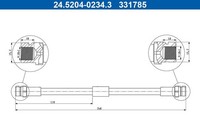 Bremsleitung Ate 24.5204-0234.3 FüR Oe 1T0 611 775 - 1T0 611 775 A