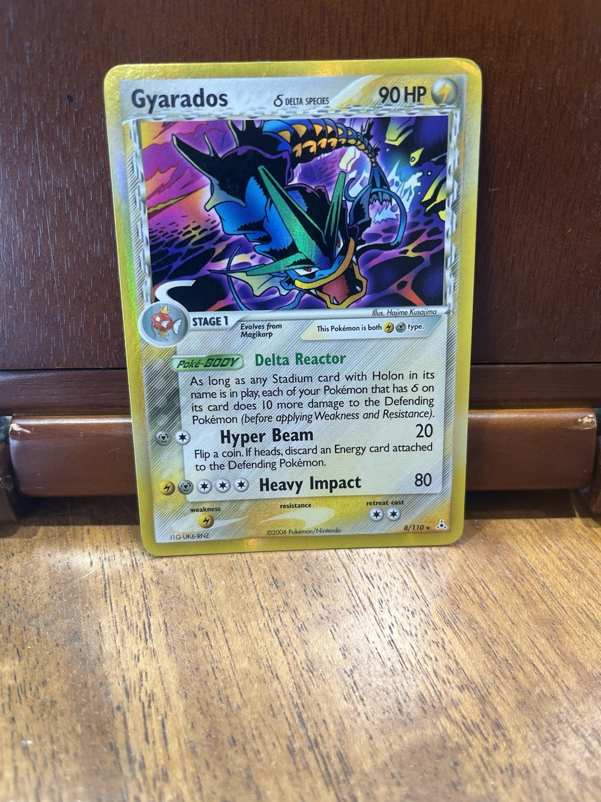 Pokemon Gyarados Delta Species Holon Phantoms Reverse Holo Card 8/110