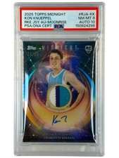 2025 Topps Midnight Kon Knueppel Rookie Patch Autograph Moonrise PSA 8 Auto 10