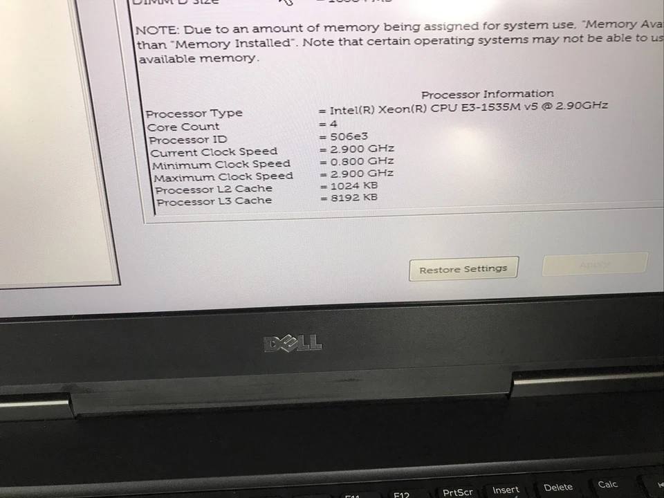Dell Precision 7710 Intel Xeon E3-1535M 2.90GHz 64GB RAM 1TB+ 512 GB NVMe Win11P - Image 3 of 4