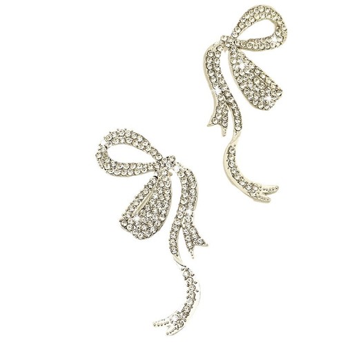 Boucles D'oreilles Vintage Dorées - Forme Nœud Romantique - Clips Laiton