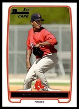 2012 Bowman Prospects Raul Alcantara #BP25 Boston Red Sox
