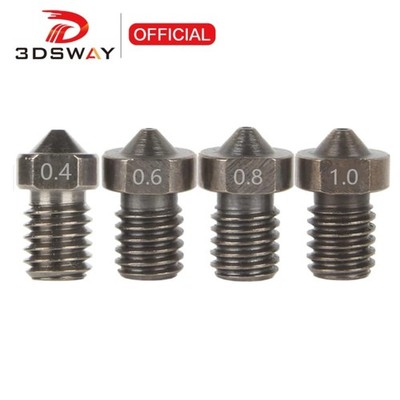 E3D V6 Nozzle Düse 0,4-1,0 mm, gehärteter Stahl, Anycubic, Prusa, Voron