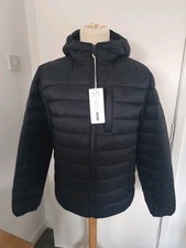 Hollister Mens Hooded Puffer Jacket. New With Tags. Large. Black. RRP £79.95