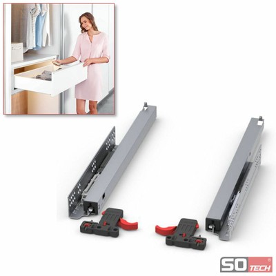 Smart Slide Vollauszug UV4-40-K2D-SC Holz-Schubladenführung mit Softclose SOTECH