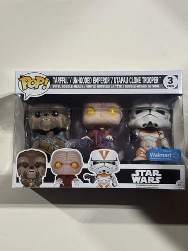 Funko Pop!: Star Wars- Tarfful, Unhooded Emperor, Utapau Clone Trooper- Walmart