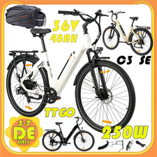 NEU 250W Elektrofahrrad 36V18AH Cityräder E-Bike Bis 120KM 28" 7-Gang TTGO C3 SE