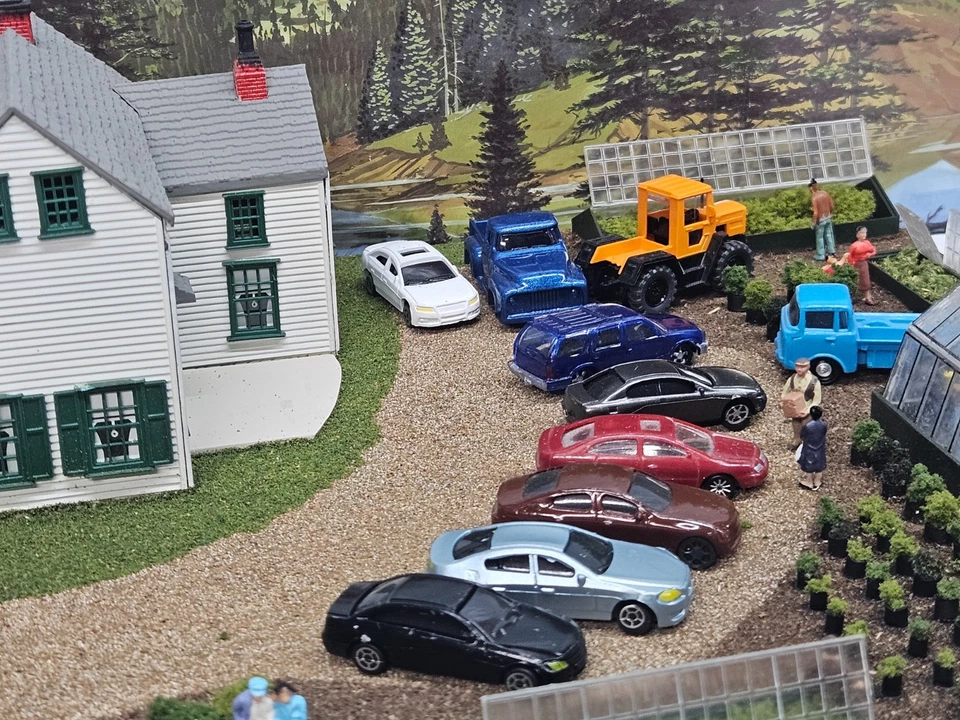 NUEVO CONSTRUIDO TREN HO GRANJA CASA VERDE ESCENA WIKING WALTHERS FALLER BONITO DETALLE Foto 4 de 4