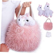 Unicorn Toy for Girls Age 3-10. 4 PCS Set - Mommy and Baby Stuffed Animals,