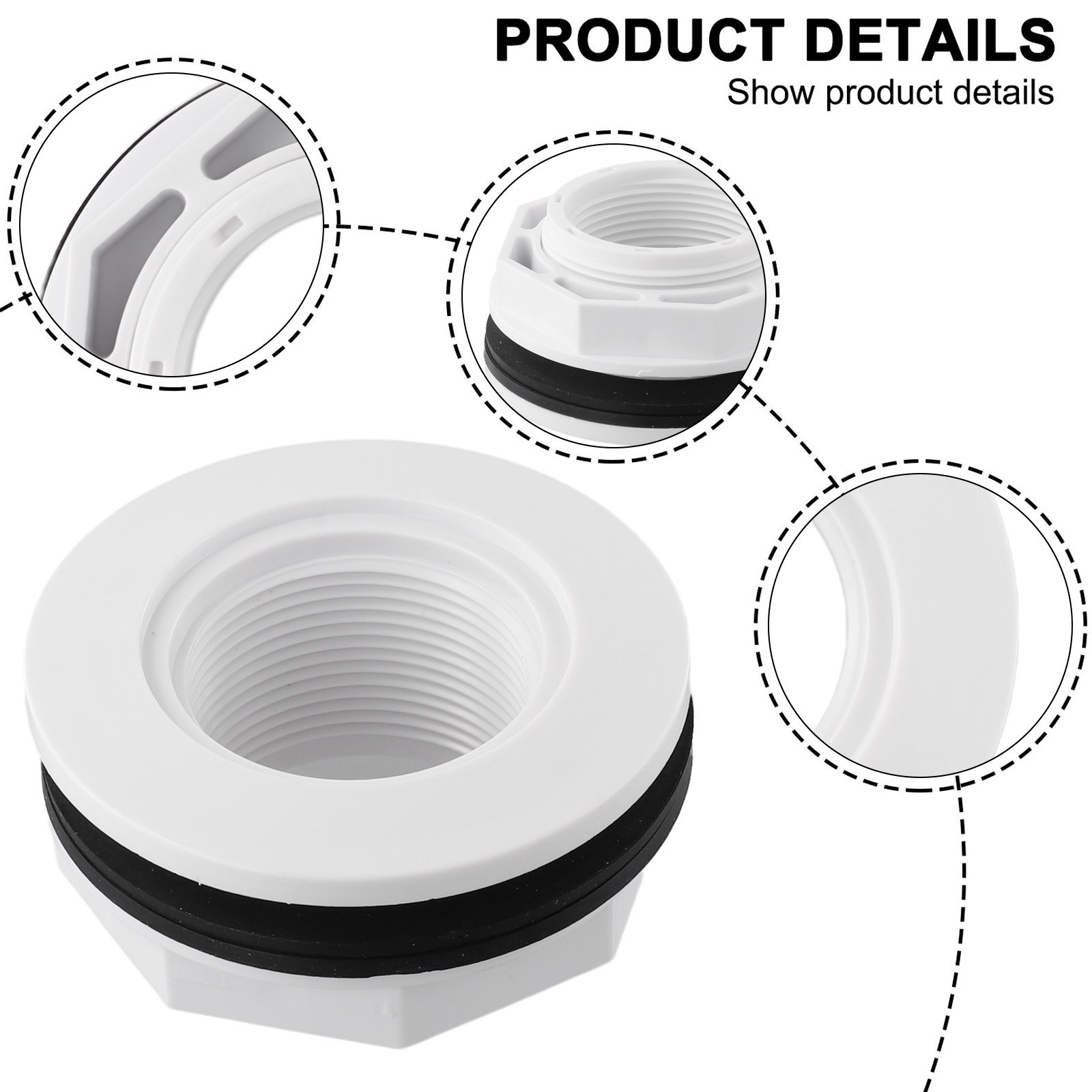 For Hayward Pool SP1023 Inlet Return Fitting Assembly Locknut & Gasket