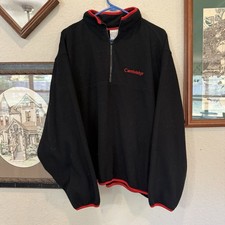 Vintage 90s Cambridge University 1/4 Zip Sweatshirt Pullover Embroidered Size XL