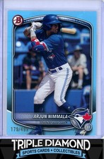 2025 Bowman Draft Arjun Nimmala Prospects Sky Blue #179/499 Blue Jays E249