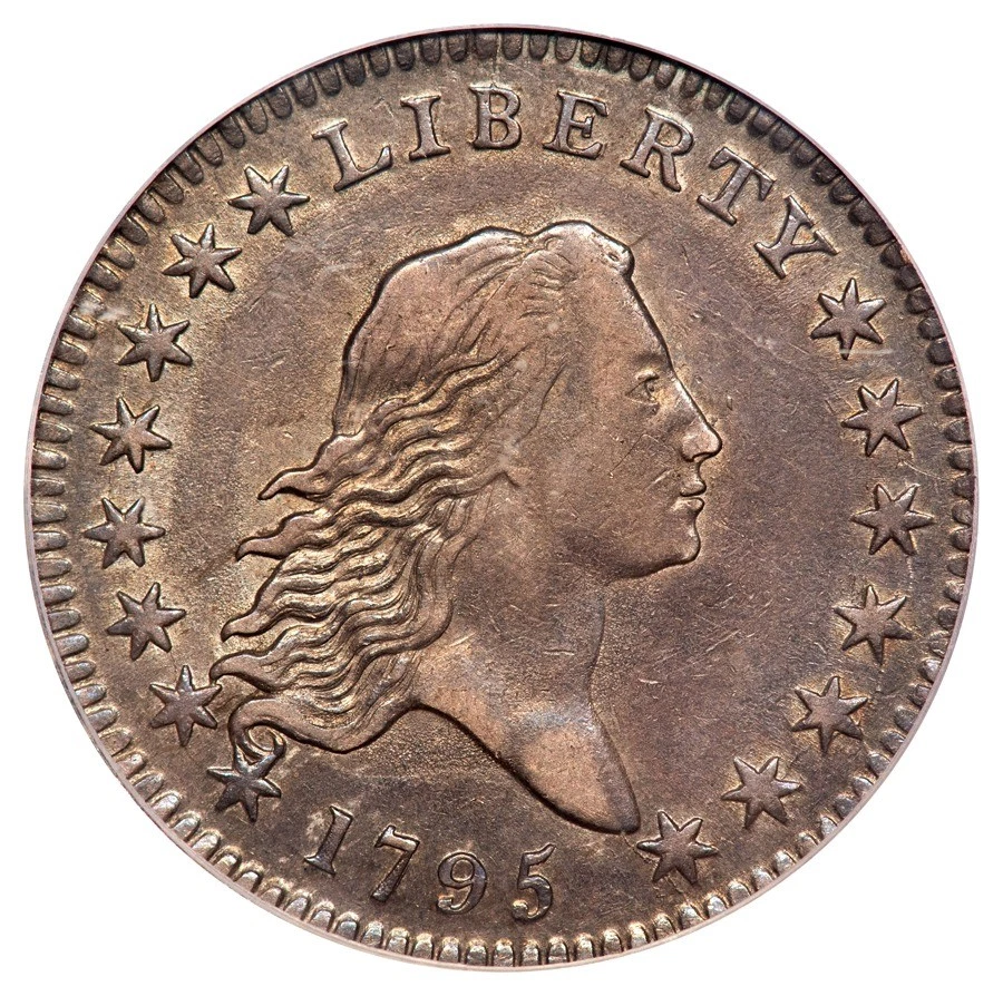 1795 O-105A 50C Flowing Hair Half Dollar PCGS AU55