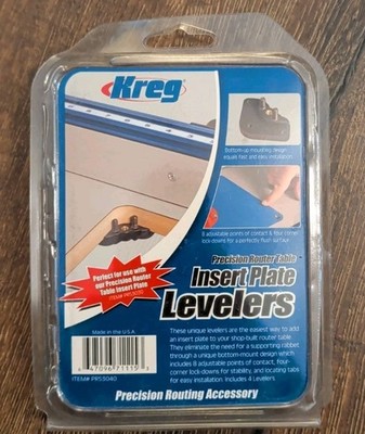 NEW Kreg Precision Router Table Insert Plate Levelers PRS3040 